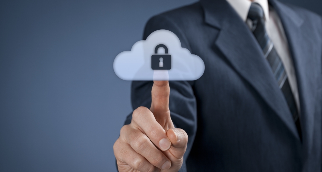Cloud data security services concept. 