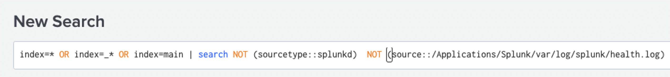 New Search screenshot