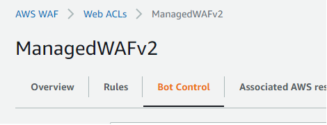 AWS WAF Bot Control