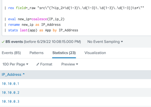 empty string and trailing inline field extraction