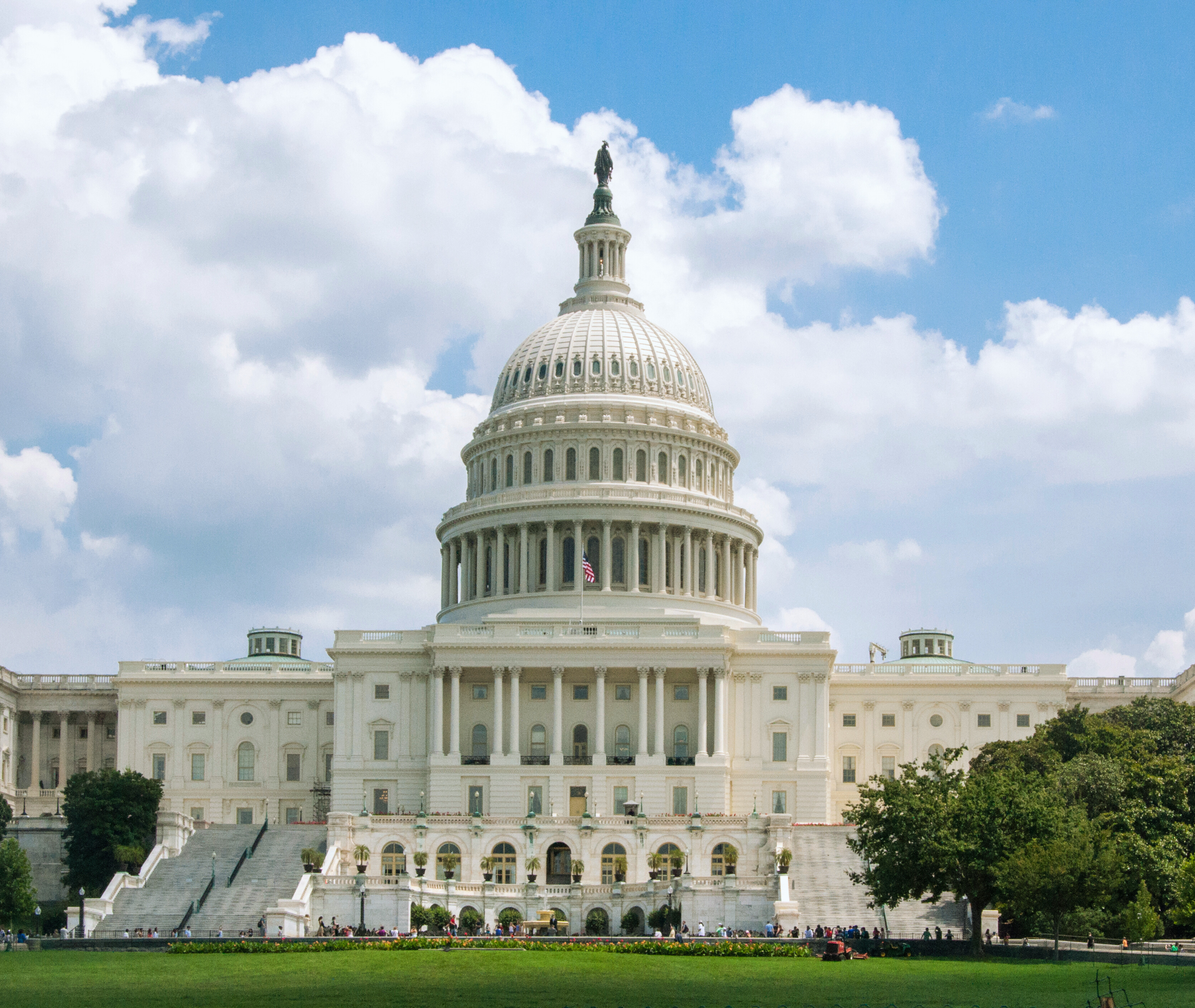 View of public sector building on a sunny day.