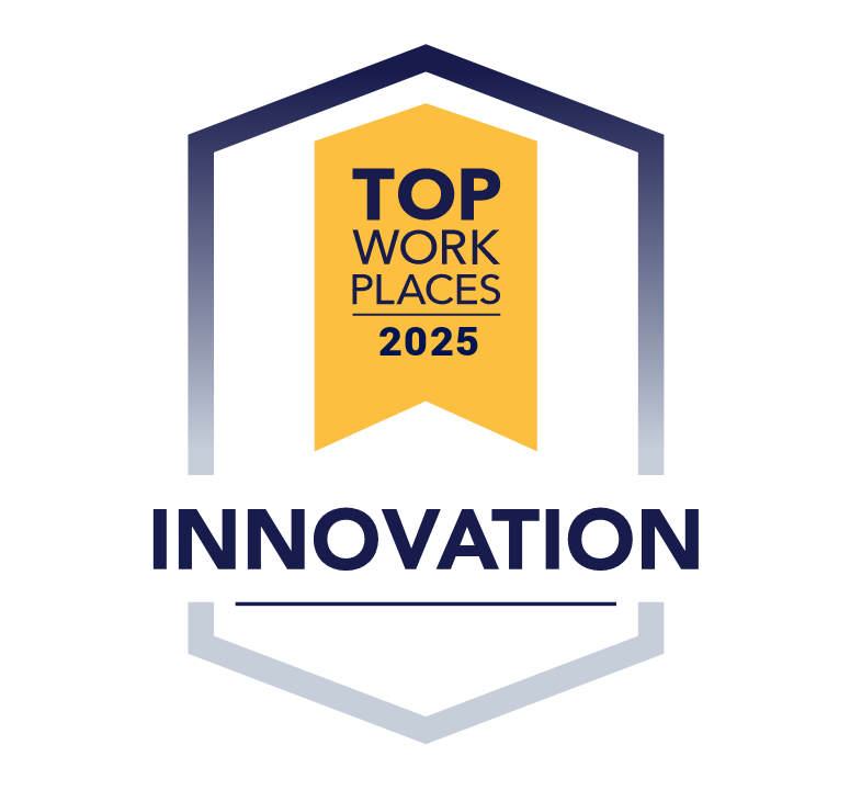 Top Workplaces 2025: Innovation Award badge.
