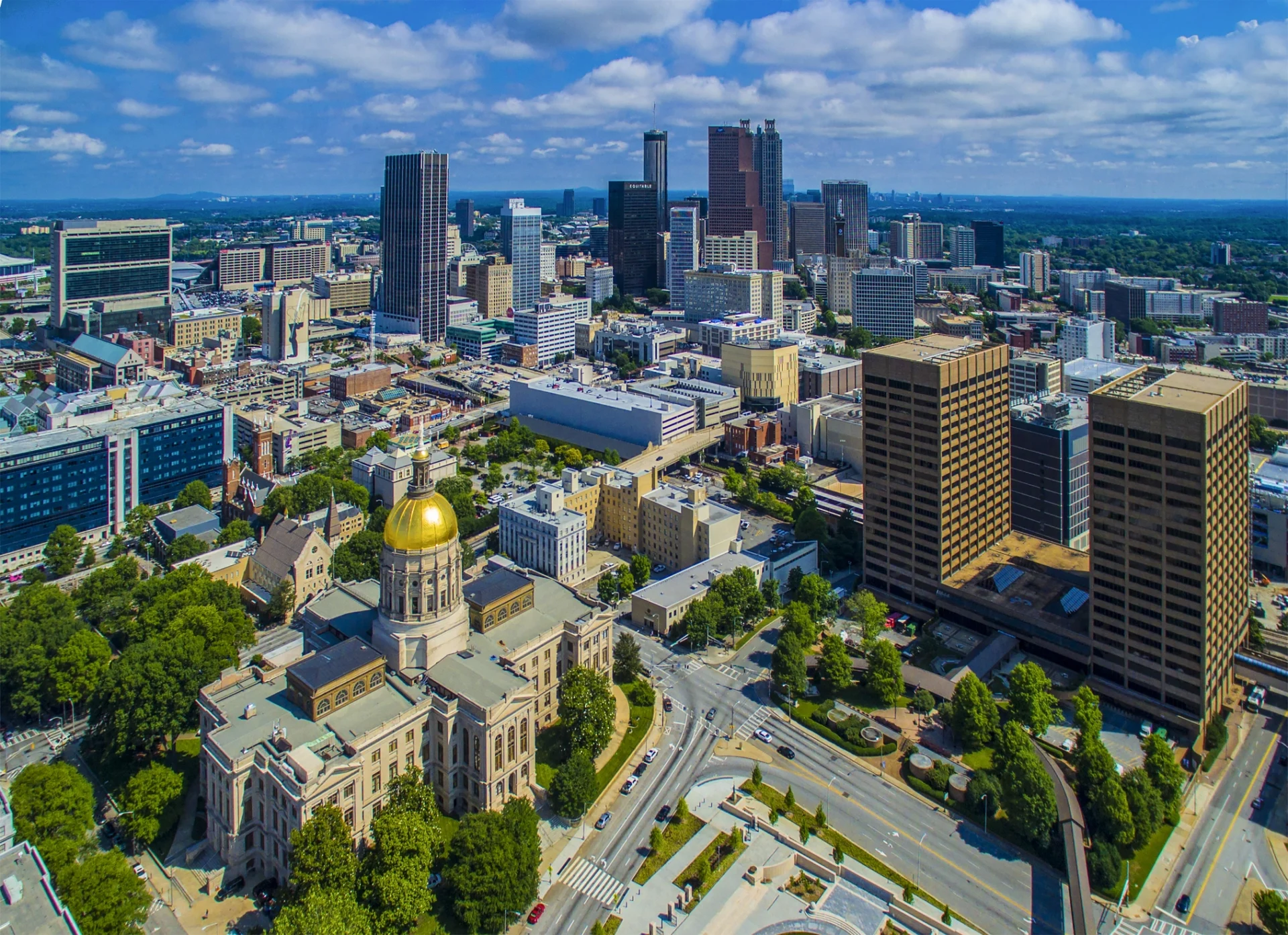 Aerial view of downtown Atlanta, Georgia.