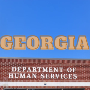 Georgia Department of Human Services logo showcasing cloud adoption journey efforts.